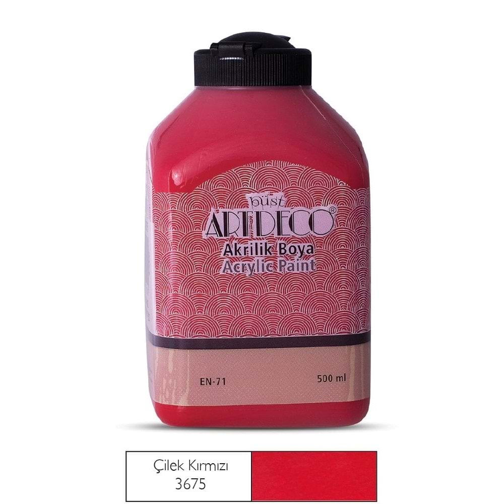 Artdeco Akrilik Boya 500 Ml Çilek Kırmızı 3675