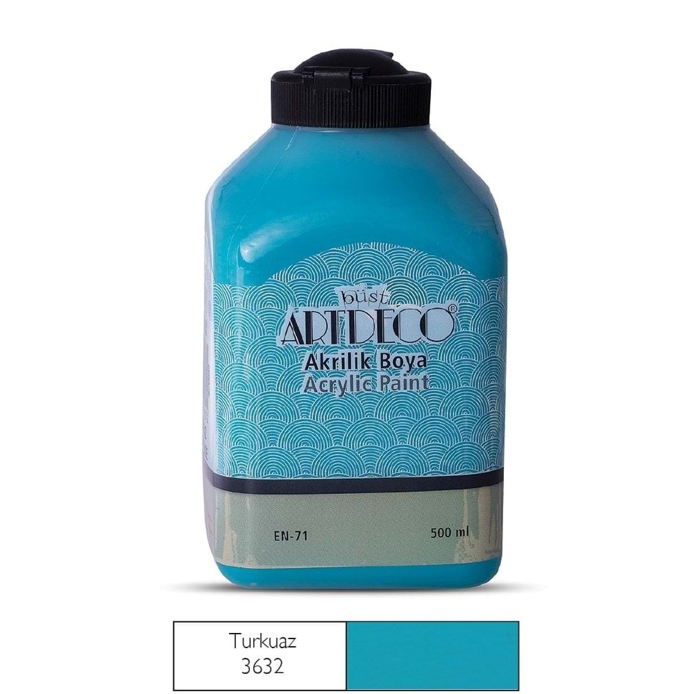 Artdeco Akrilik Boya 500 Ml Turkuaz 3632