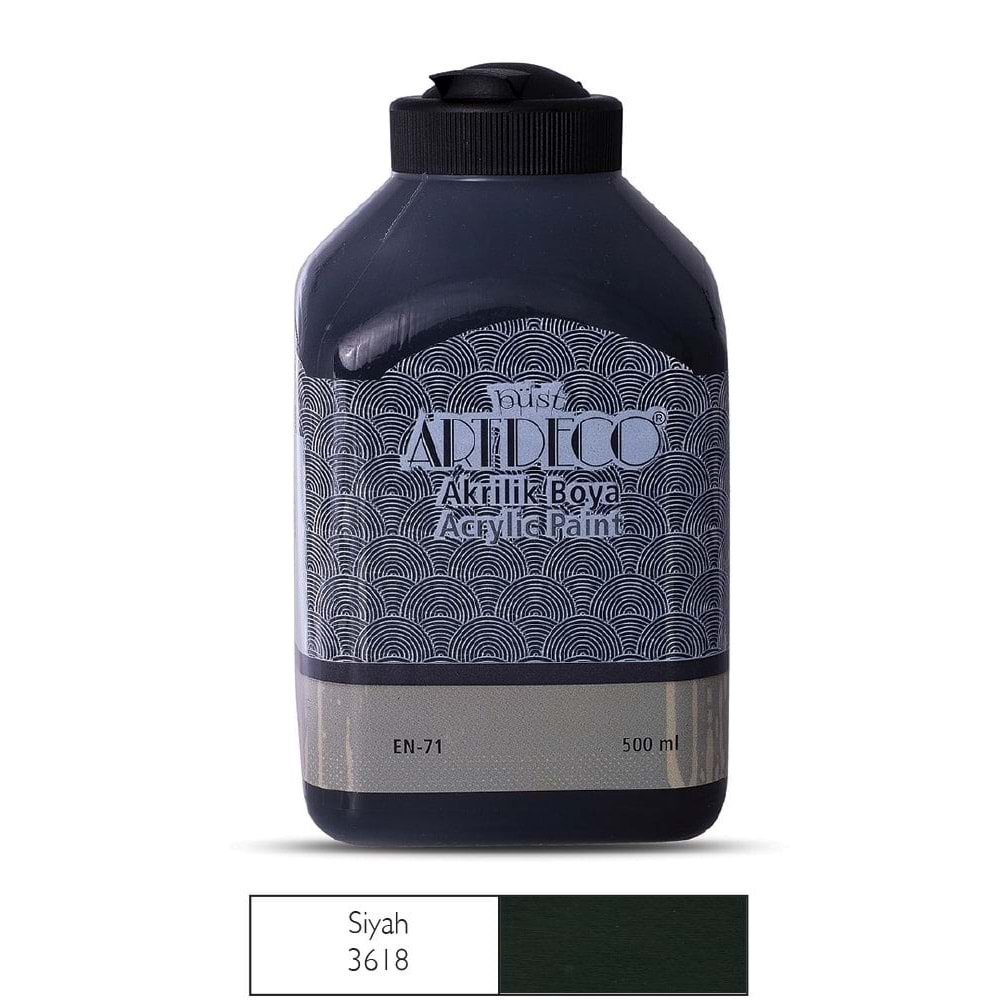 Artdeco Akrilik Boya 500 Ml Siyah 3618