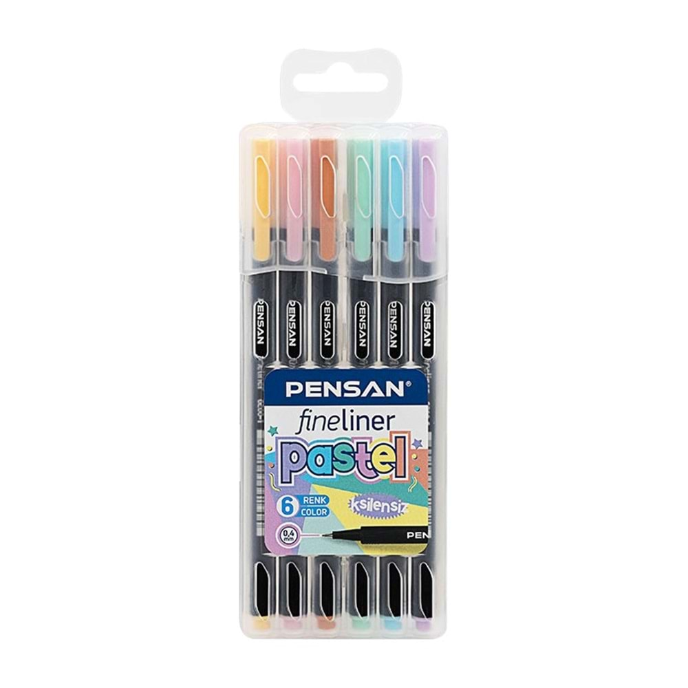 Pensan Fineliner Pastel Keçeli Kalem 6 Lı