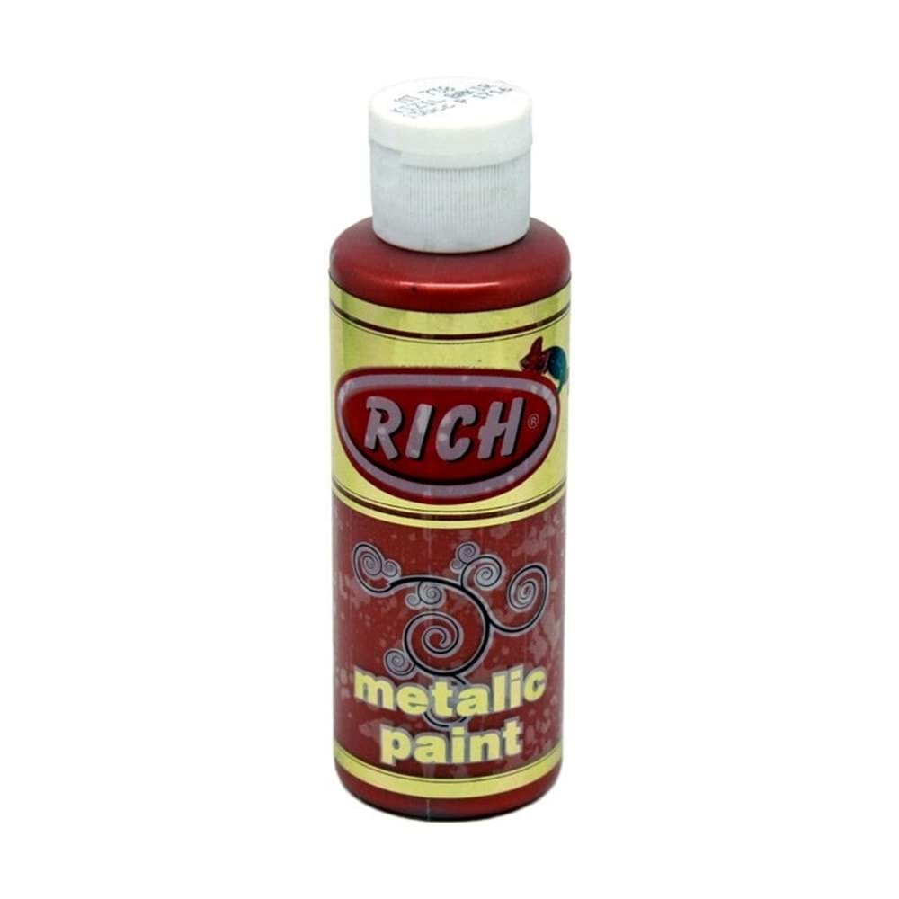 Rich Akrilik Boya Metalik 130 ml. Kızıl Bakır 738