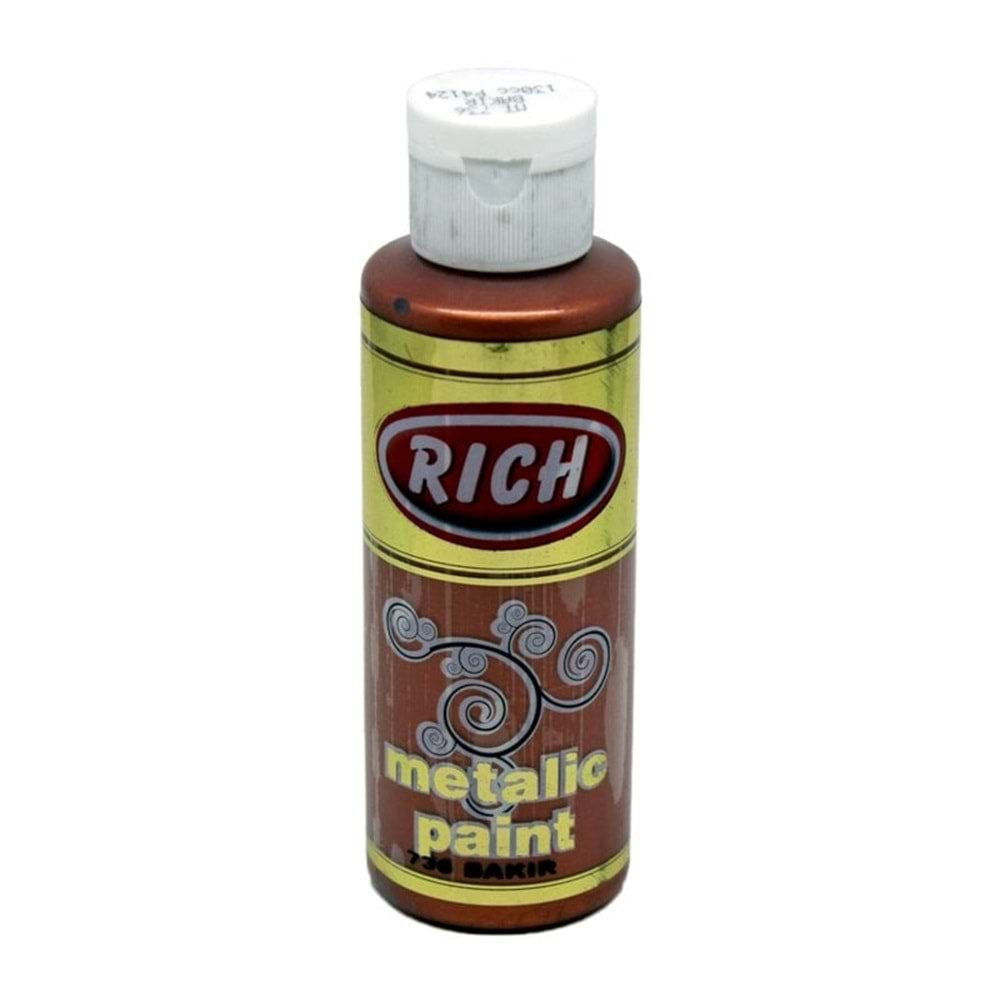 Rich Akrilik Boya Metalik 130 ml Bakır 736