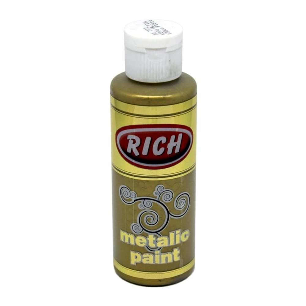 Rich Akrilik Boya Metalik 130 Ml Koyu Altın 772