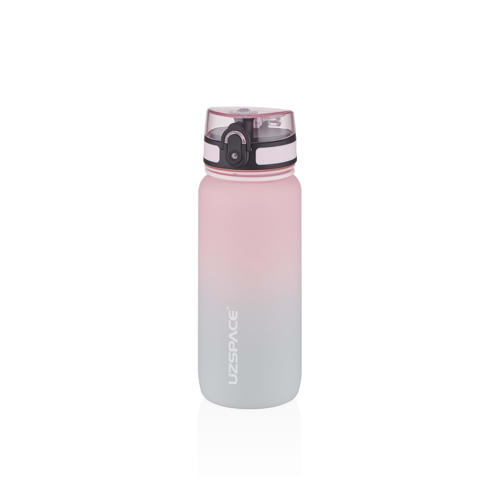 Uzspace Tritan 650 ml Matara Pembe-Gri 3037