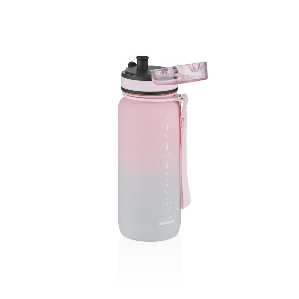 Uzspace Tritan 650 ml Matara Pembe-Gri 3037