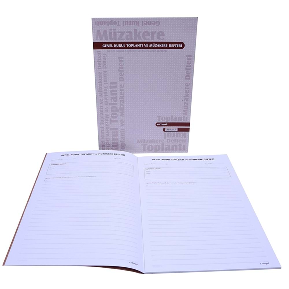 Genel Kurul Toplantı ve Müzakere Defteri 40 Yp. Numaralı
