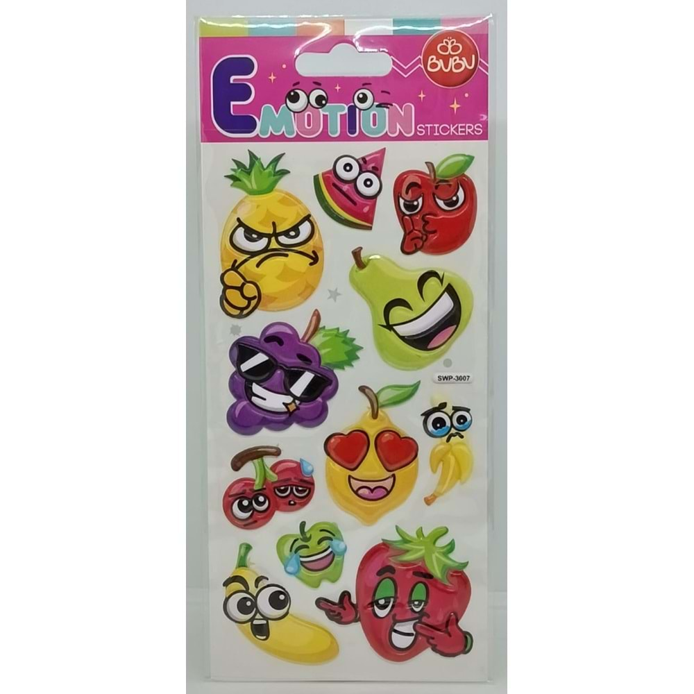 Bu-Bu Emotion Puffy Stickers Sebzeler 9x21 SWP-3007