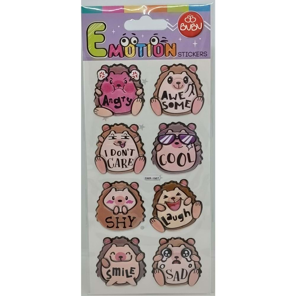 Bu-Bu Emotion Puffy Stickers Kirpi 9x21 SWP-1907