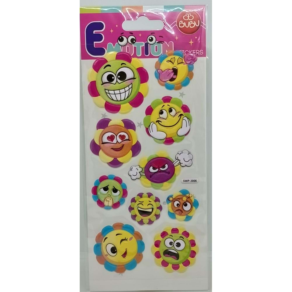 Bu-Bu Emotion Puffy Stickers Güneş Çiçekler 9x21 SWP-3006