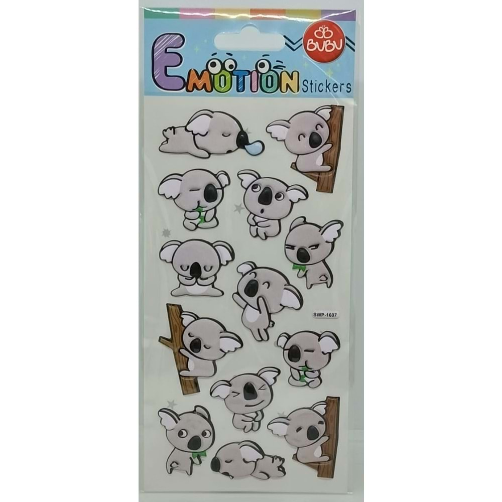 Bu-Bu Emotion Puffy Stickers Koala 9x21 SWP-1607