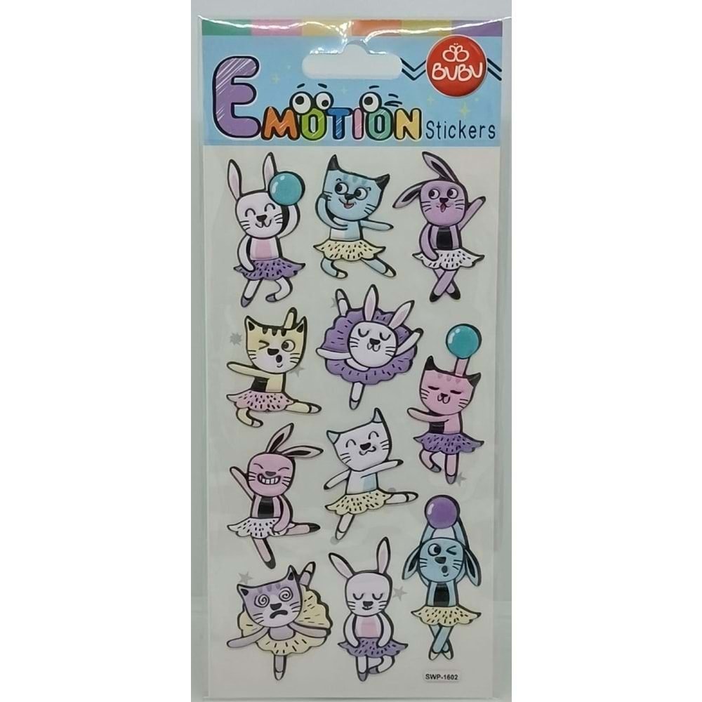 Bu-Bu Emotion Puffy Stickers Kediler 9x21 SWP-1602