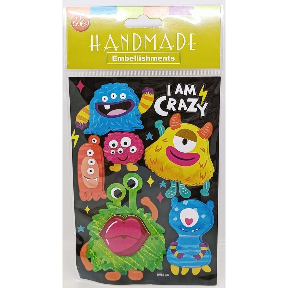 Bu-Bu Handmade Stickers Monster 12,5x23,5 HMSB-306