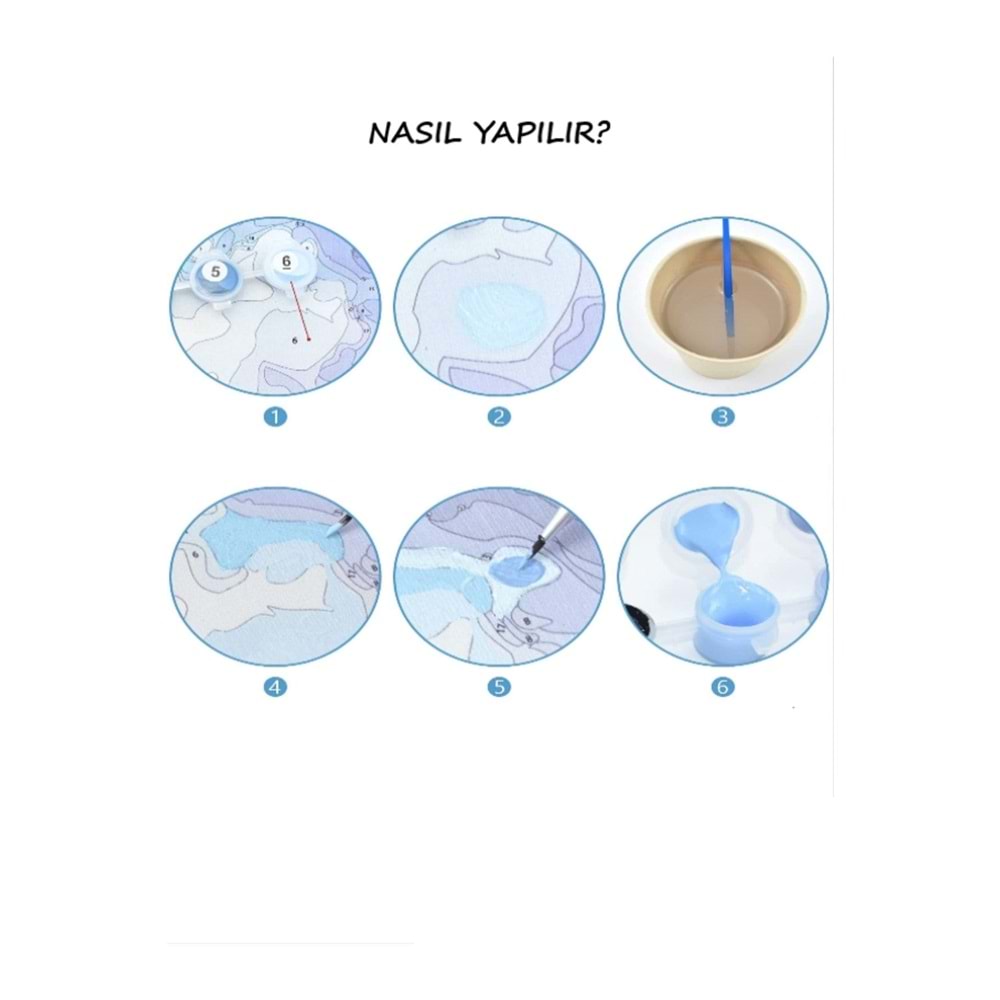 Sayılarla Boyama Ve Hobi Seti 30x40 Fırça ve Boya Dahil Yeşil Kapı