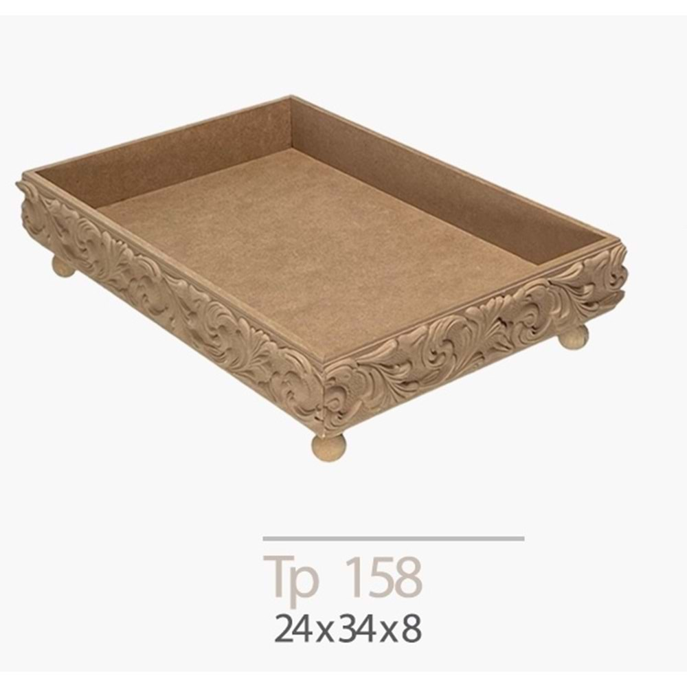 Ham MDF Ahşap Macun Tepsi TP-158