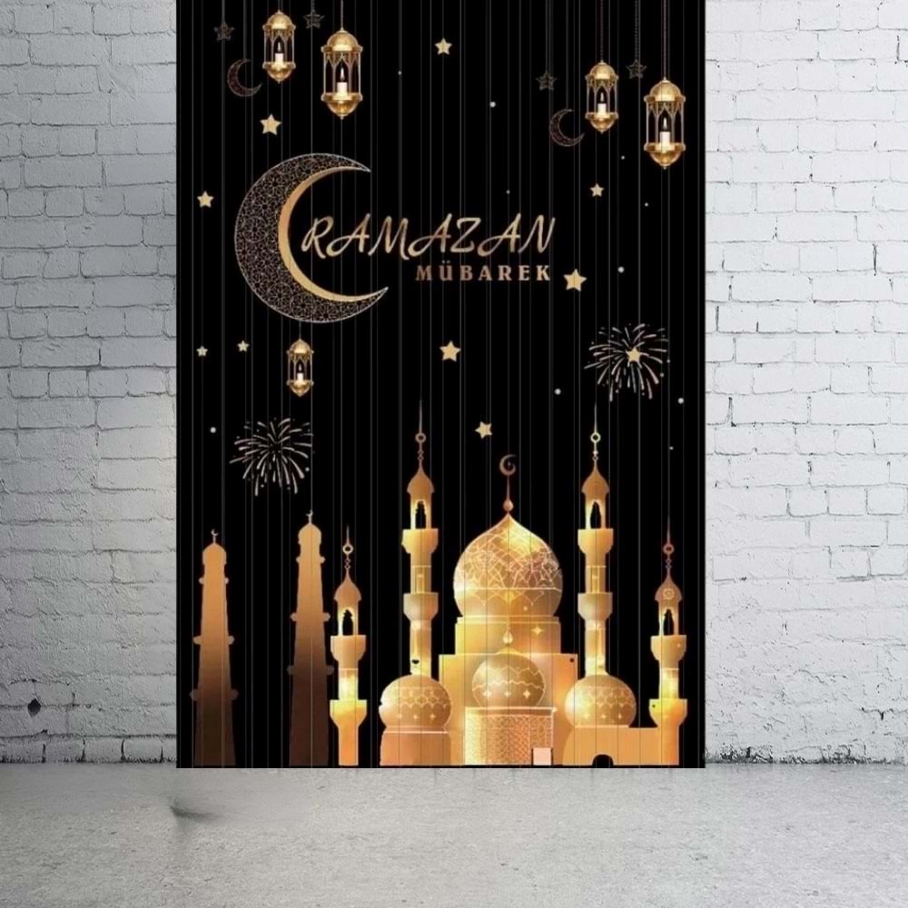 İthal Metalize Ramazan Mübarek Arka Plan Perdesi 130x100