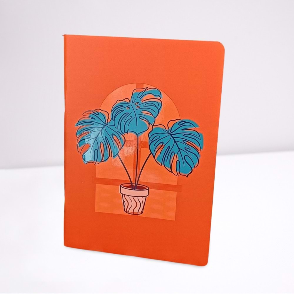 Lilamor Tel Dikiş A5 Çizgili Defter Çiçek 80 Syf