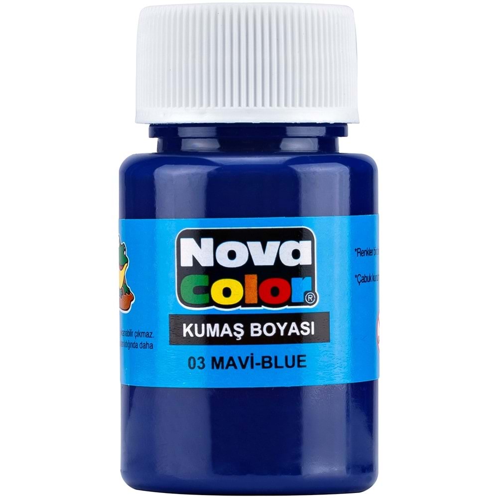 Nova Color Kumaş Boyası Şişe Mavi 30 ml.