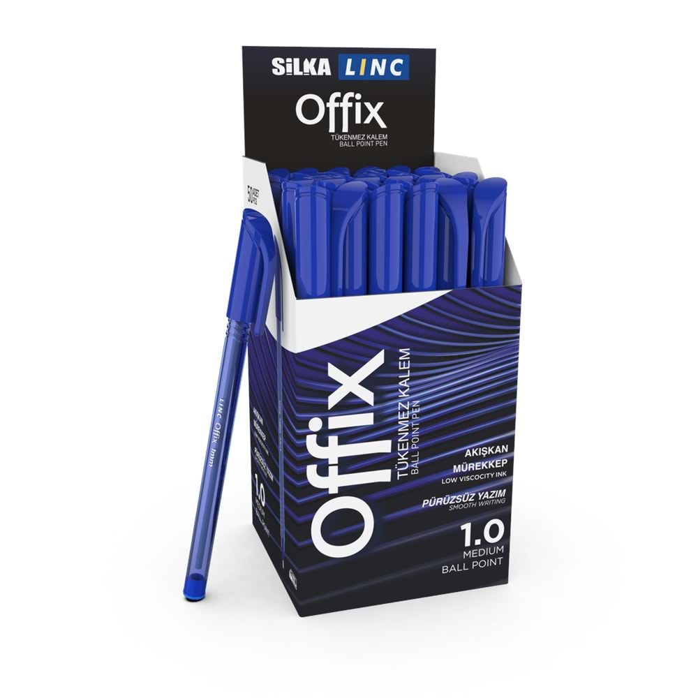 Silka Linc Offix Mavi Tükenmez Kalem 1.0 mm 50 Li