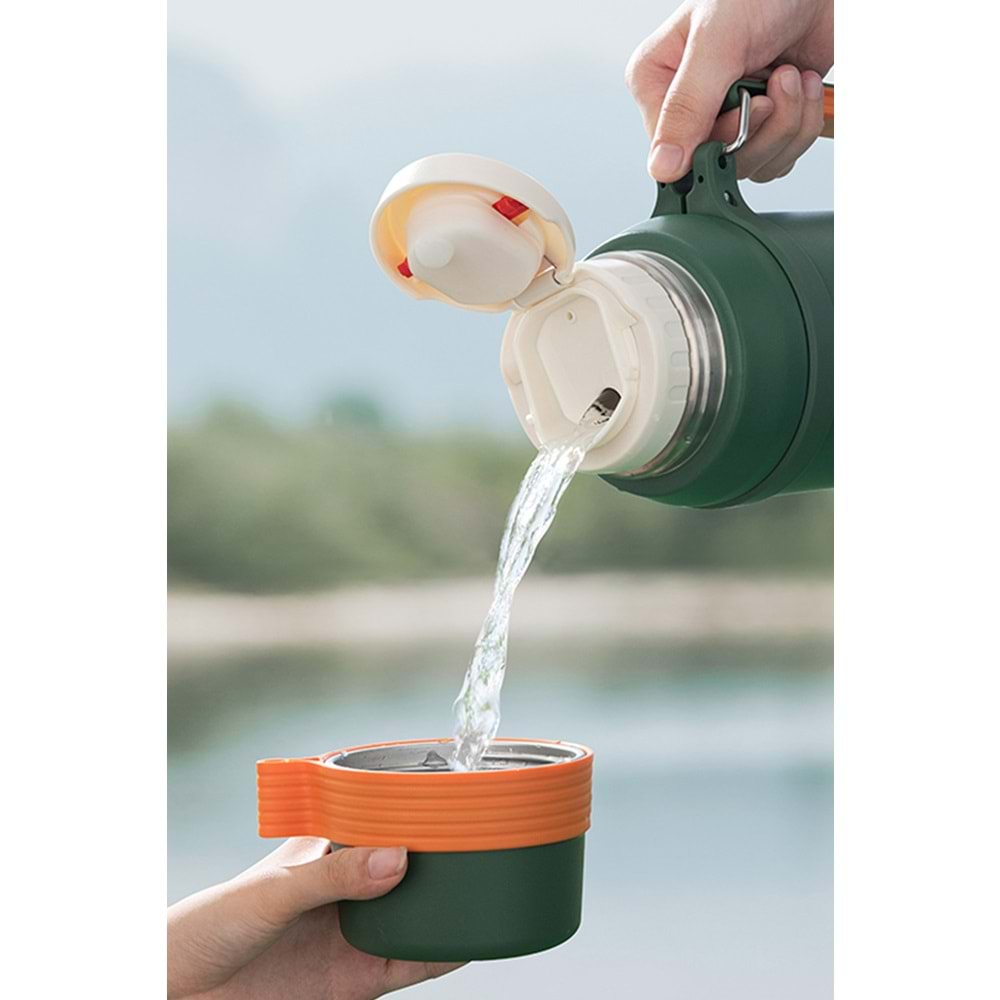 Shotay Camper Çelik Termos Matara 1500 ml. ST-8216 (4 Asorti)