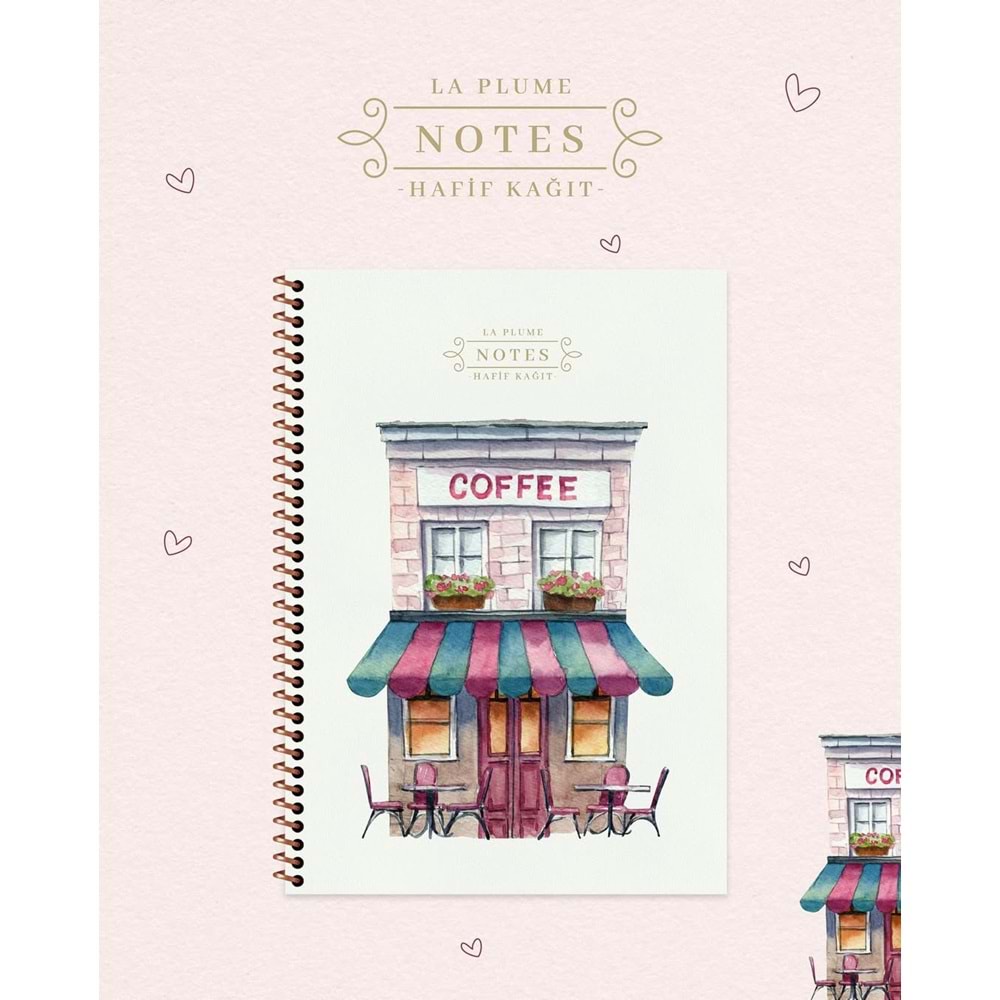 Keskin Color La Plume Shop Karton Kap. Spr. 80 Yp. Çizgili Defter 16,5x22,5 cm