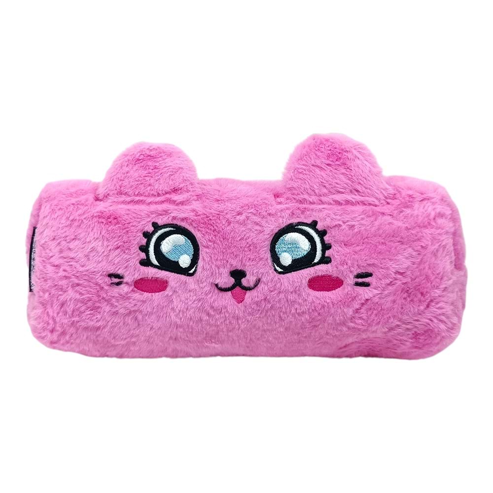 Bear&Deer Peluş Sevimli Kedi Pembe Kalem Kutusu BD-KCS275