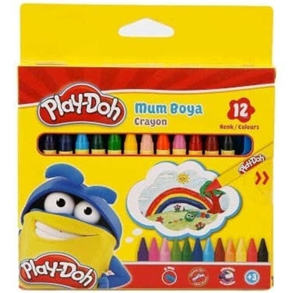 Play Doh Silinebilir Crayon Mum Boya 12 Renk CR004
