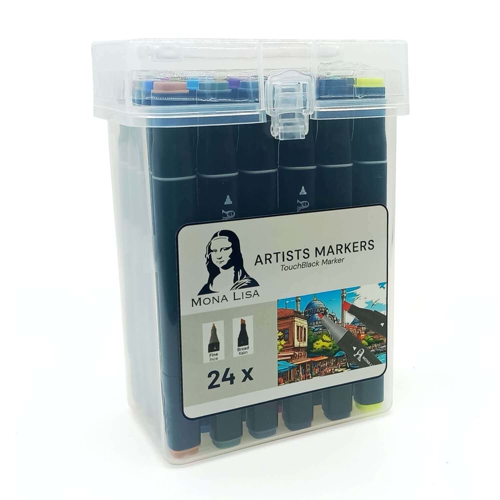 Mona Lisa Touchblack Çift Uçlu Marker Kalem 24 Renk