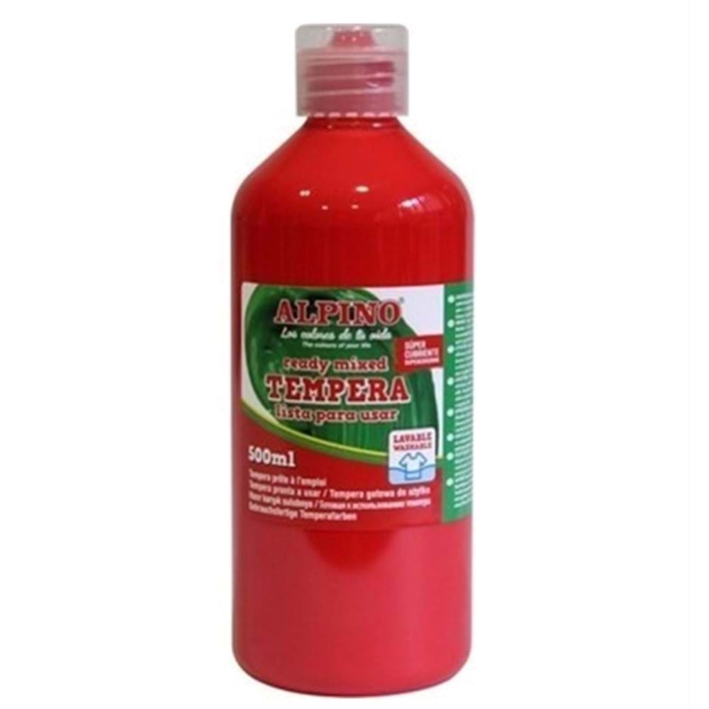 Alpino Tempera Sulu Boya 500 ml Kırmızı