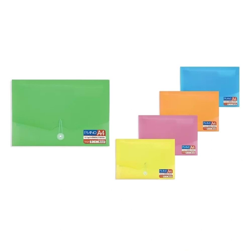 Piano 13 Cepli Körüklü Dosya Neon Renkler