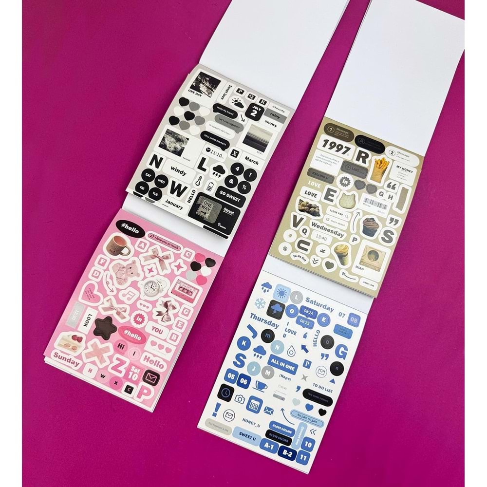 Collage Freedom Sticker Defteri 12 Sayfa