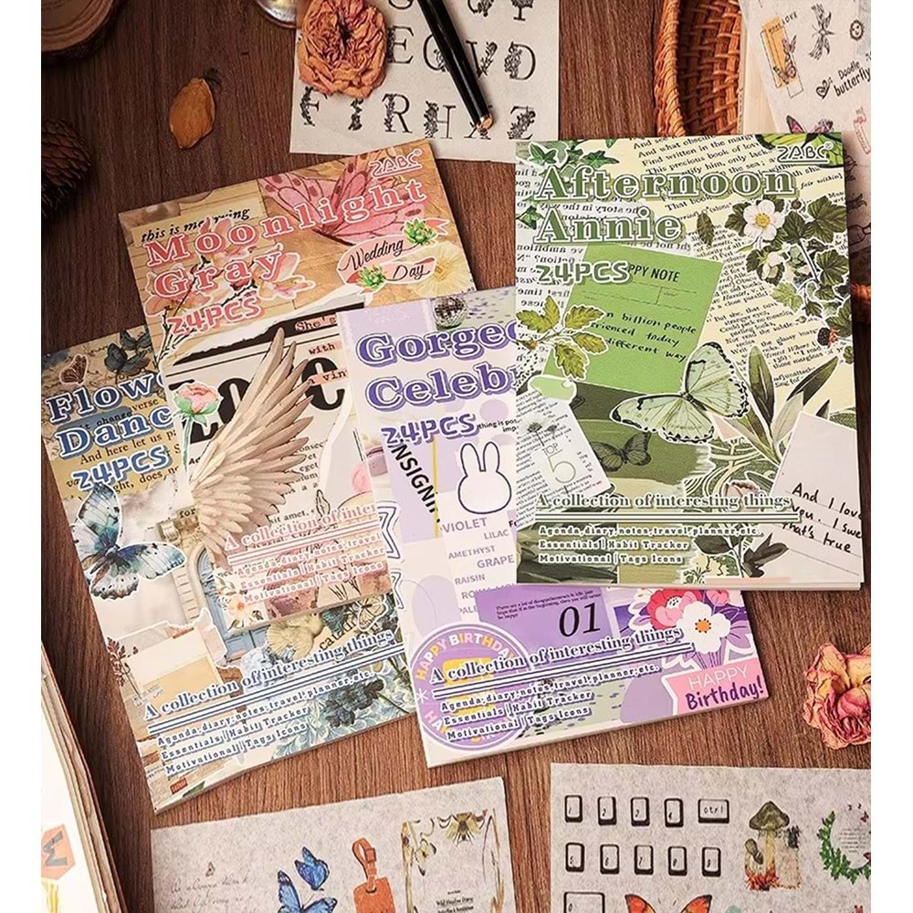 Afternoon Annie Sticker Defteri 24 Sayfa