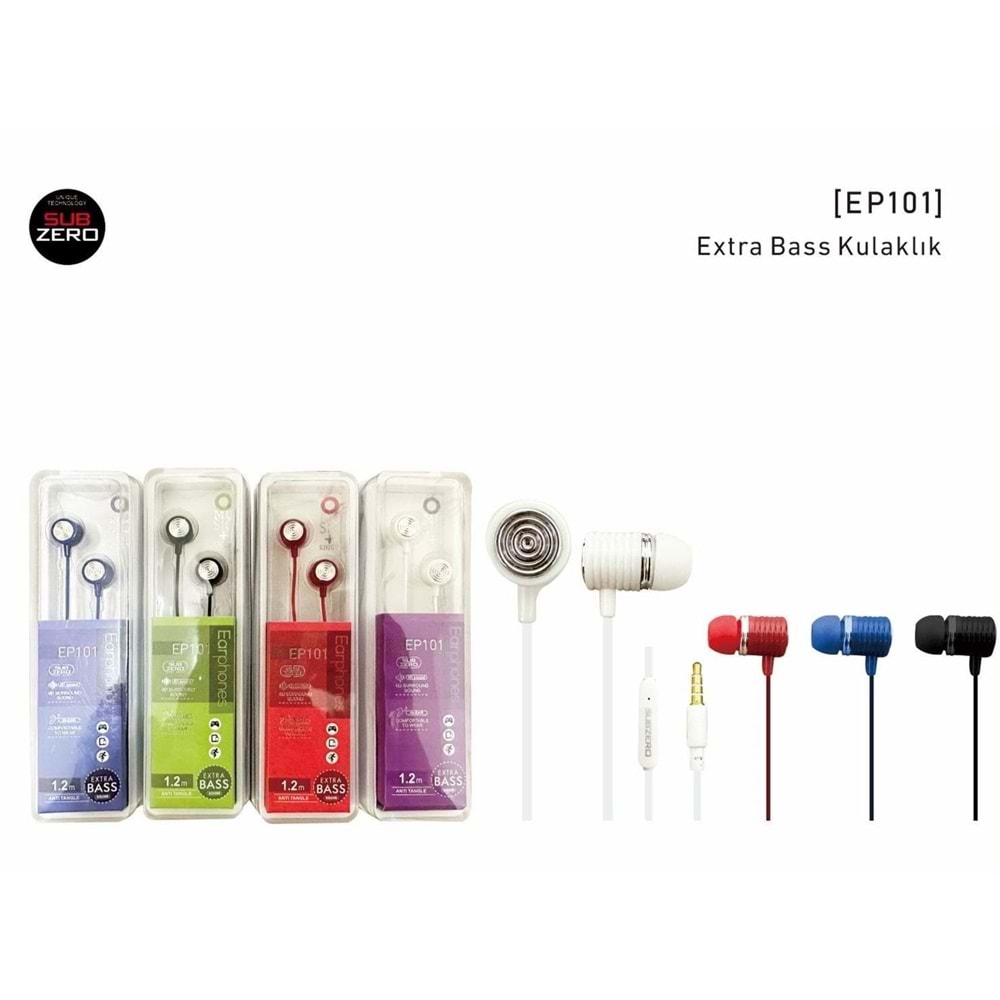 Subzero EP101 Extra Bass Mikrofonlu Kulaklık