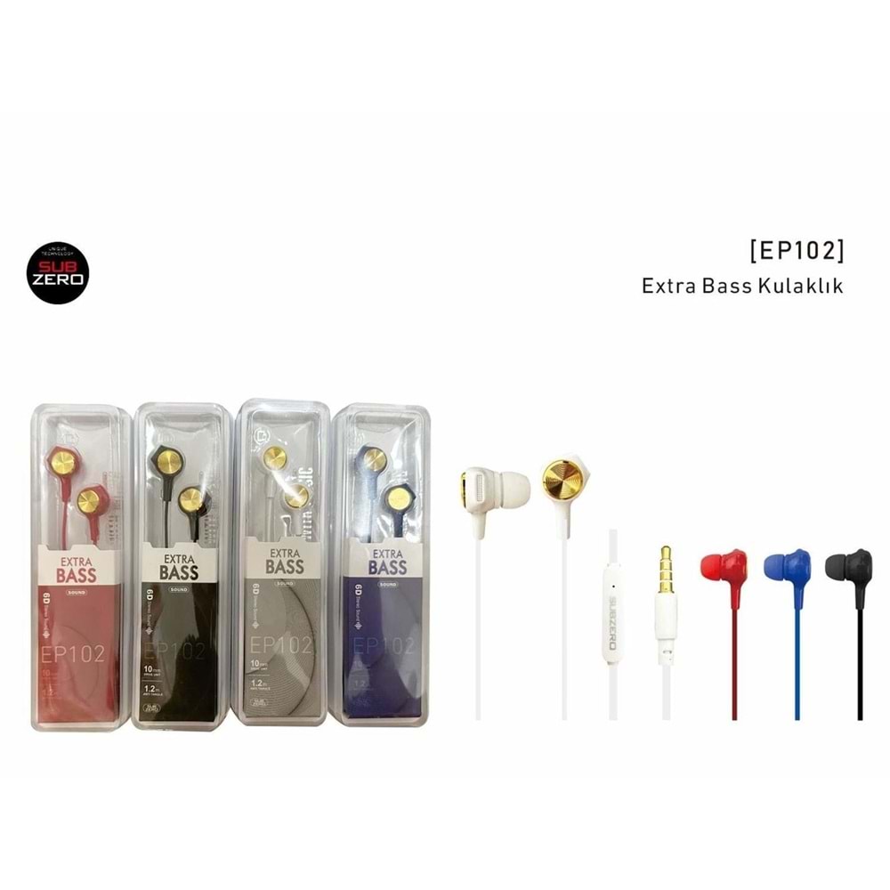 Subzero EP102 Extra Bass Mikrofonlu Kulaklık