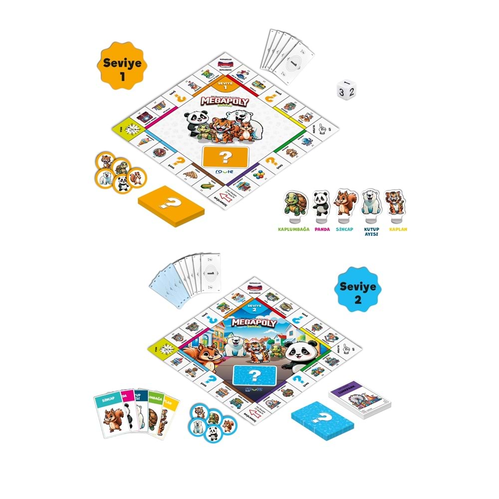 Megapoly Junior Emlak Ticaret Oyunu 2 in 1 4+ Yaş