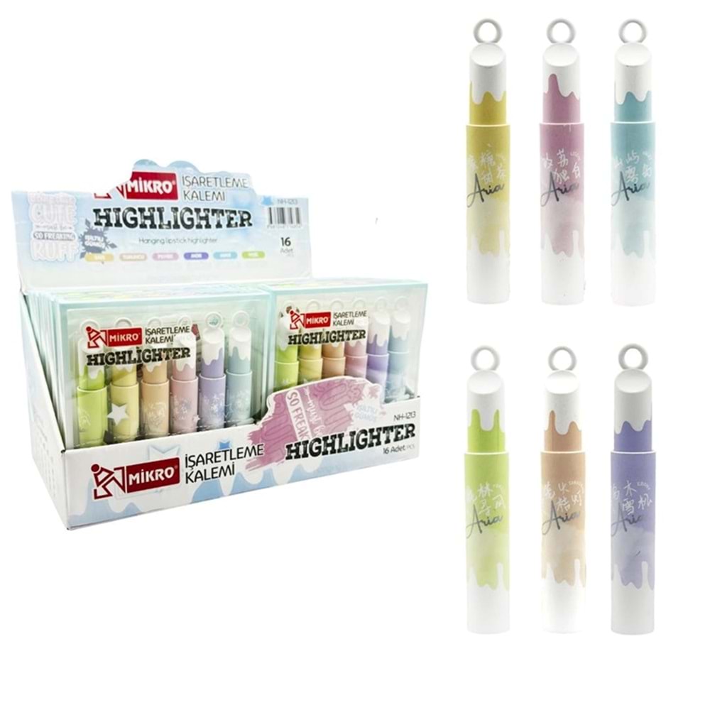 Mikro Snowy Line Fosforlu Kalem 6 Lı