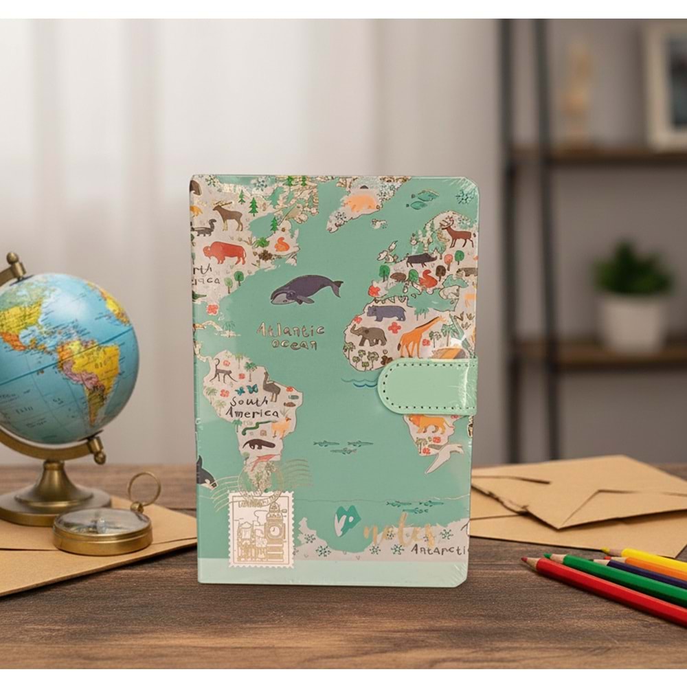 Tokaç World Serisi Manyetik Kilitli A5 Bloknot 128 Yp. Çizgili TK-M2511L