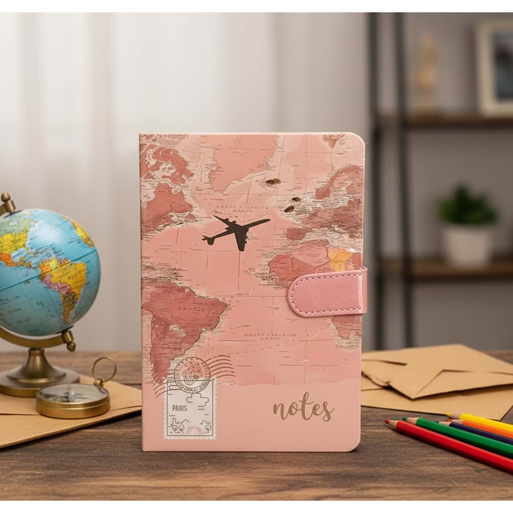 Tokaç World Serisi Manyetik Kilitli A5 Bloknot 128 Yp. Çizgili TK-M2511L