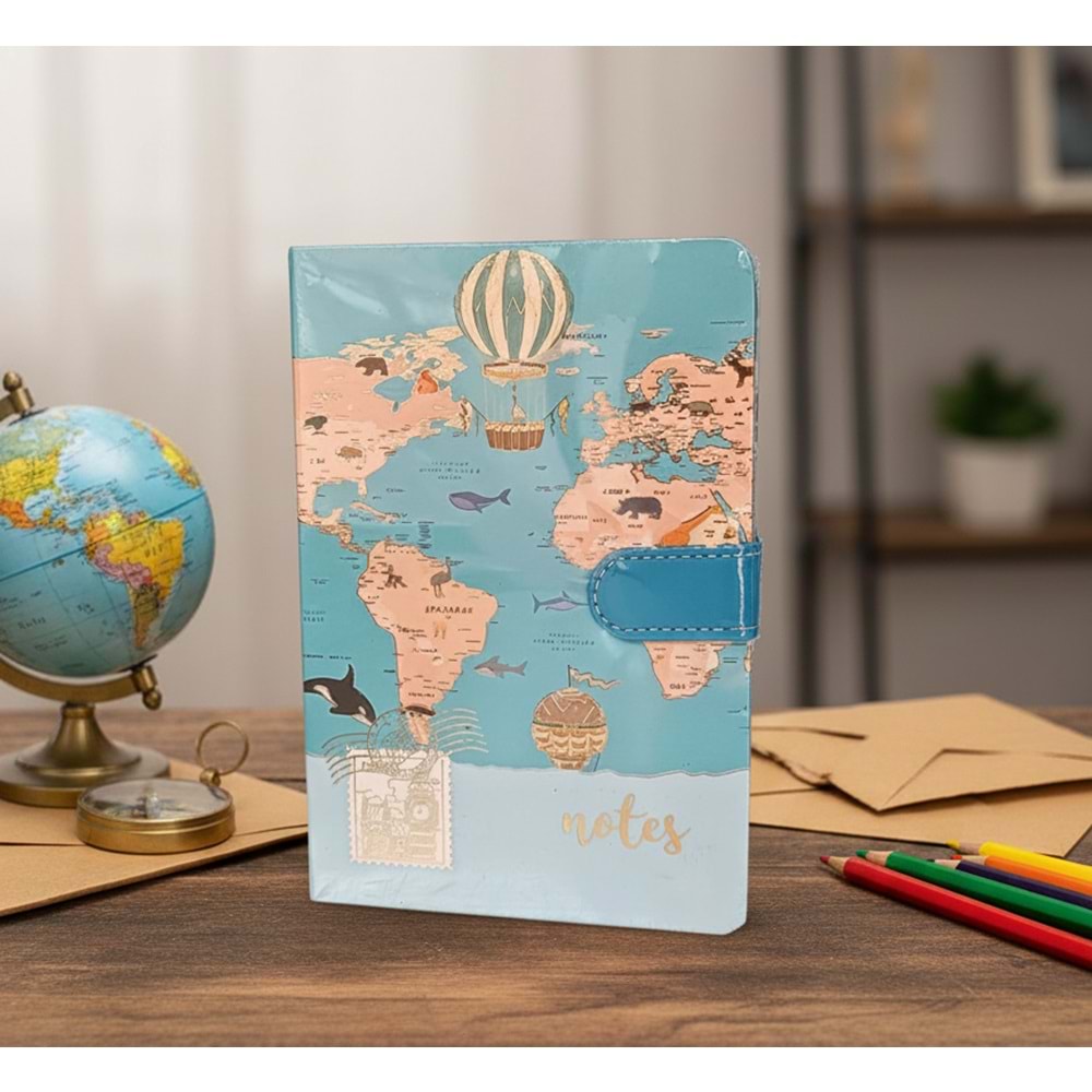 Tokaç World Serisi Manyetik Kilitli A5 Bloknot 128 Yp. Çizgili TK-M2511L