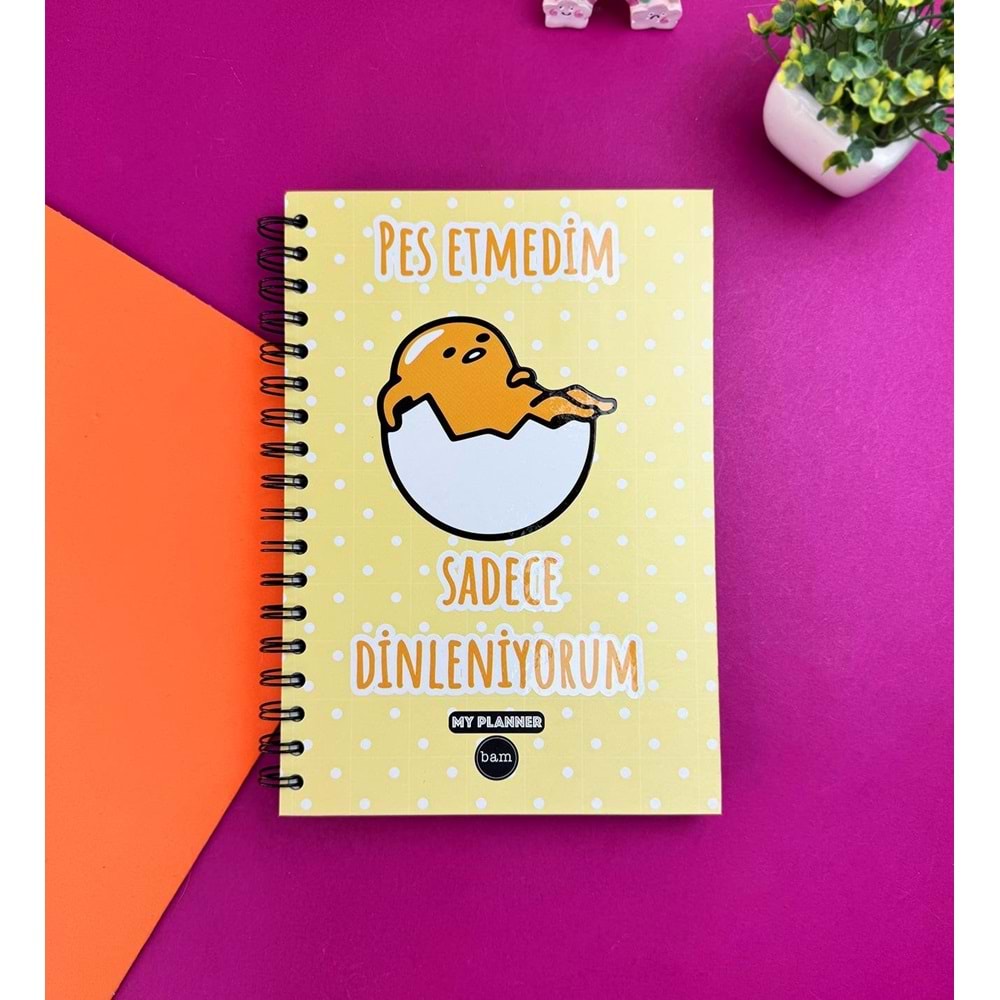 Pes Etmedim Dinleniyorum Tasarımlı Konuşan Ajanda (Bam-1312)