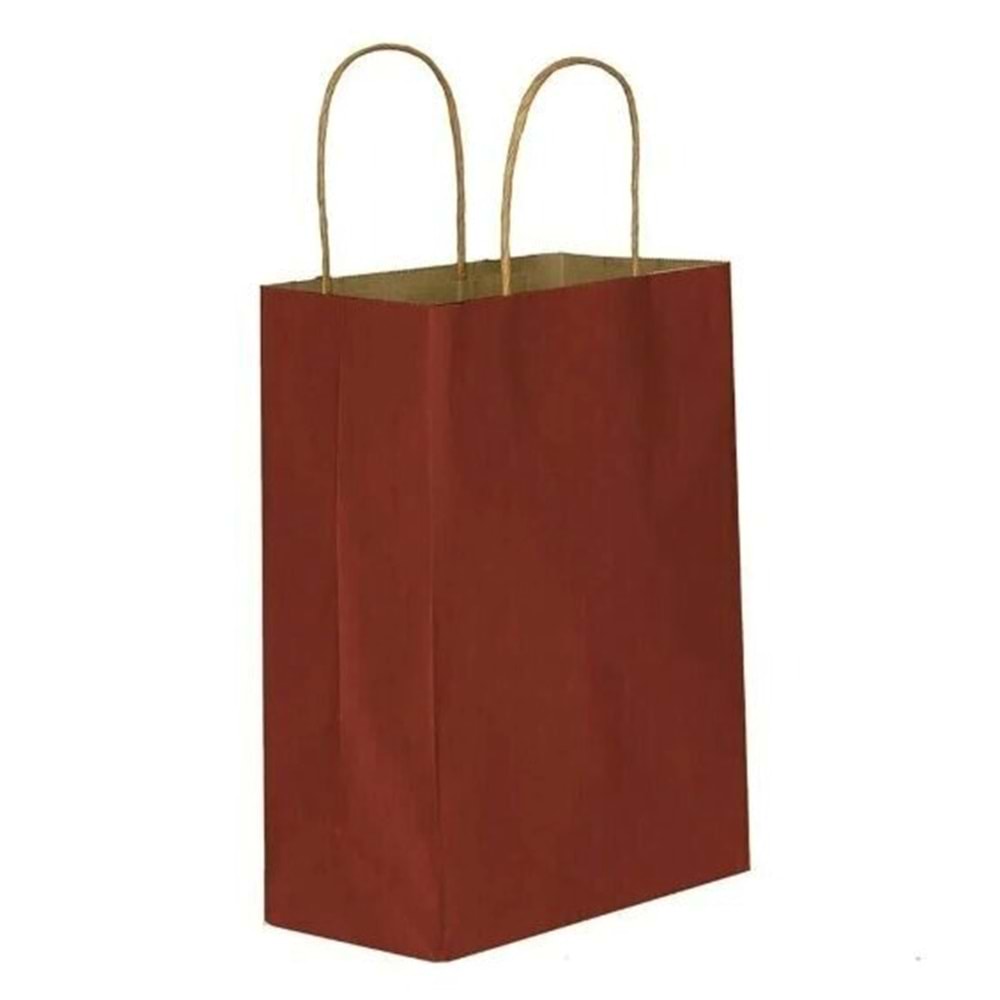 Büküm Saplı Hediye Çantası Kiremit 18x8x24