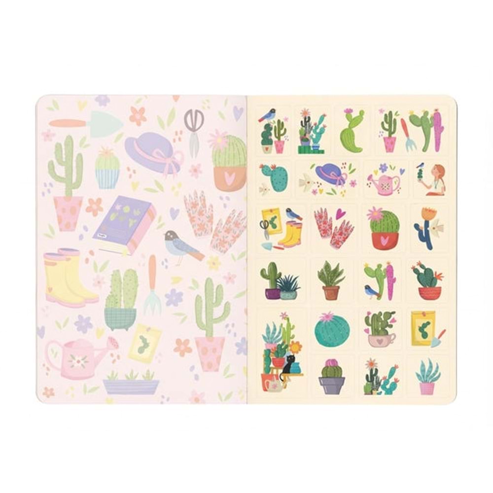 Kaktüs Pembe Zamansız Ajanda (Stickerlı)