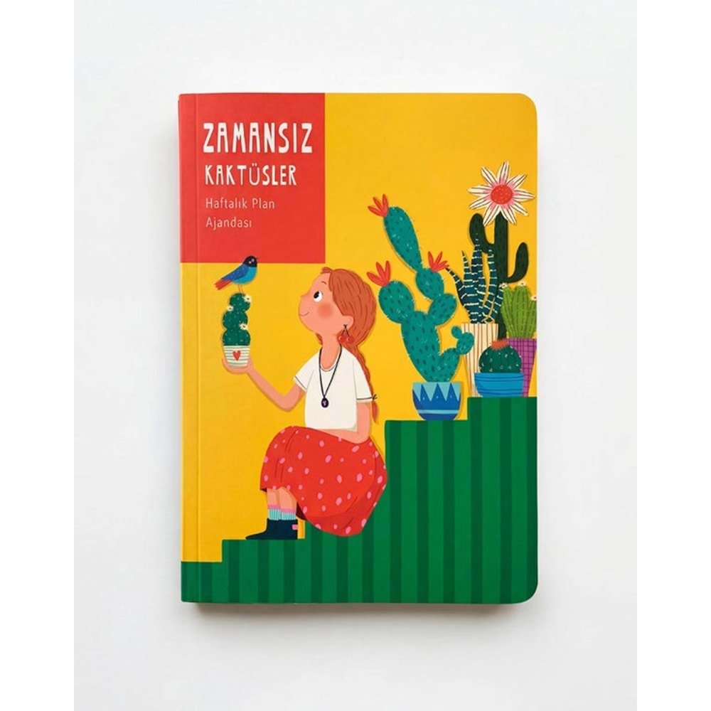 Kaktüs Sarı Zamansız Ajanda (Stickerlı)