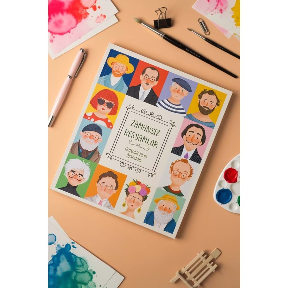 Zamansız Ressamlar Ajandası I, Zamansız Ajanda 16.5x19.5 cm (Stickerlı)