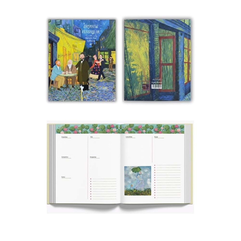 Zamansız Ressamlar Ajandası IV, Zamansız Ajanda 16.5x19.5 cm (Stickerlı)