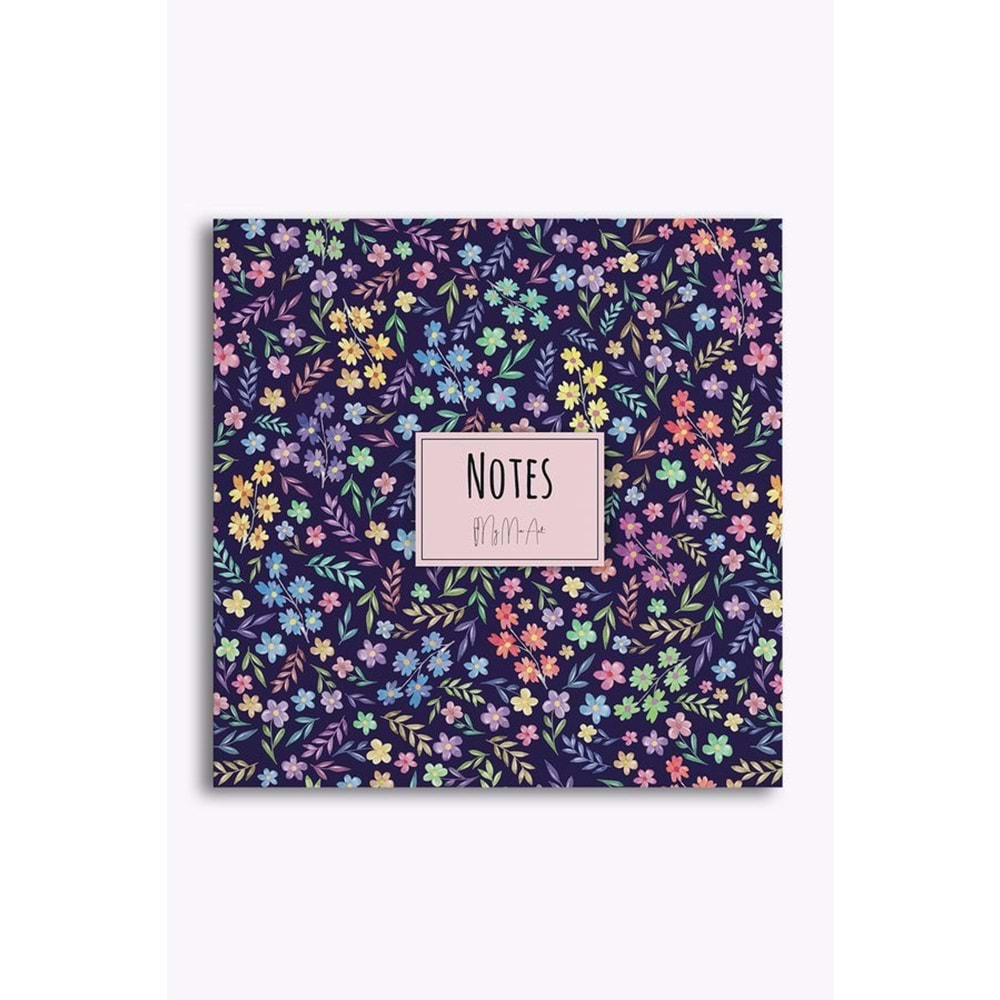 My Mia Art Kır Çiçeği Kenar Baskılı Defter, 16x16 cm