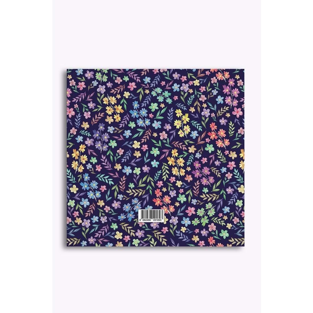 My Mia Art Kır Çiçeği Kenar Baskılı Defter, 16x16 cm
