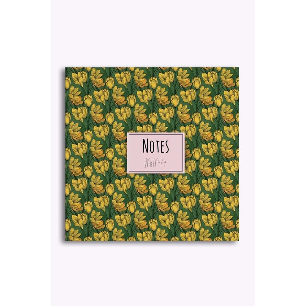 My Mia Art Sarı Manolya Kenar Baskılı Defter, 16x16 cm