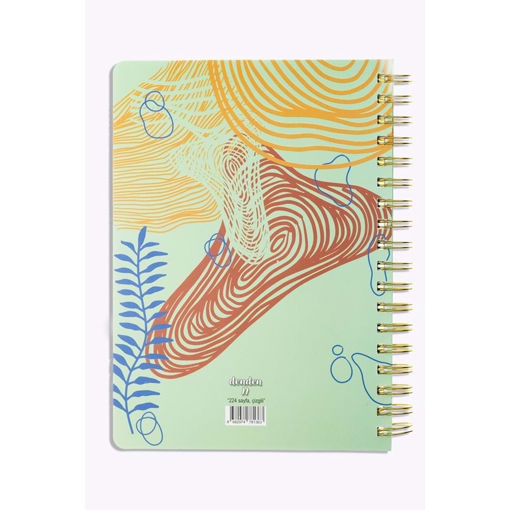 Denden Redactar Yeşil Spiralli Defter, 17x24 cm
