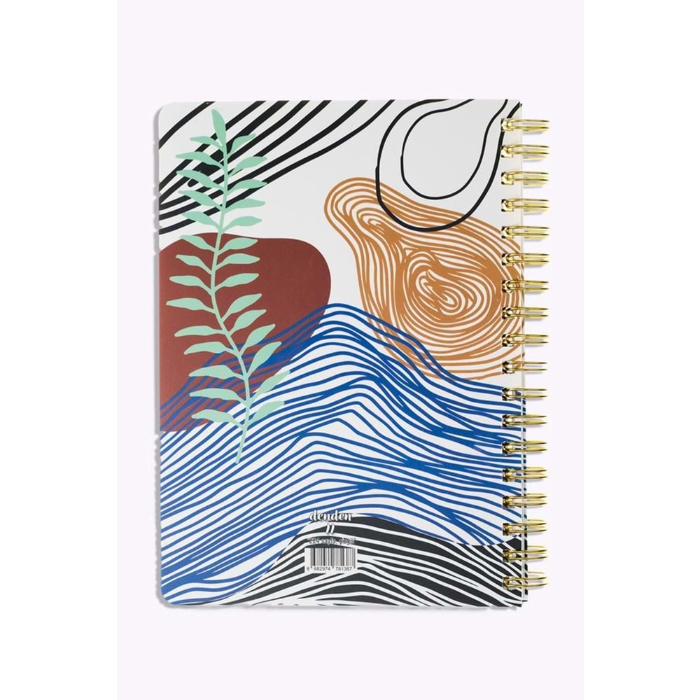 Denden Redactar Beyaz Spiralli Defter, 17x24 cm
