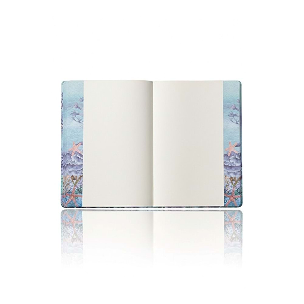 Liz Kuşe Kapak Kenar Baskılı 15x21 cm Defter 64 Yp. Noktalı+48 Yp. Çizgisiz